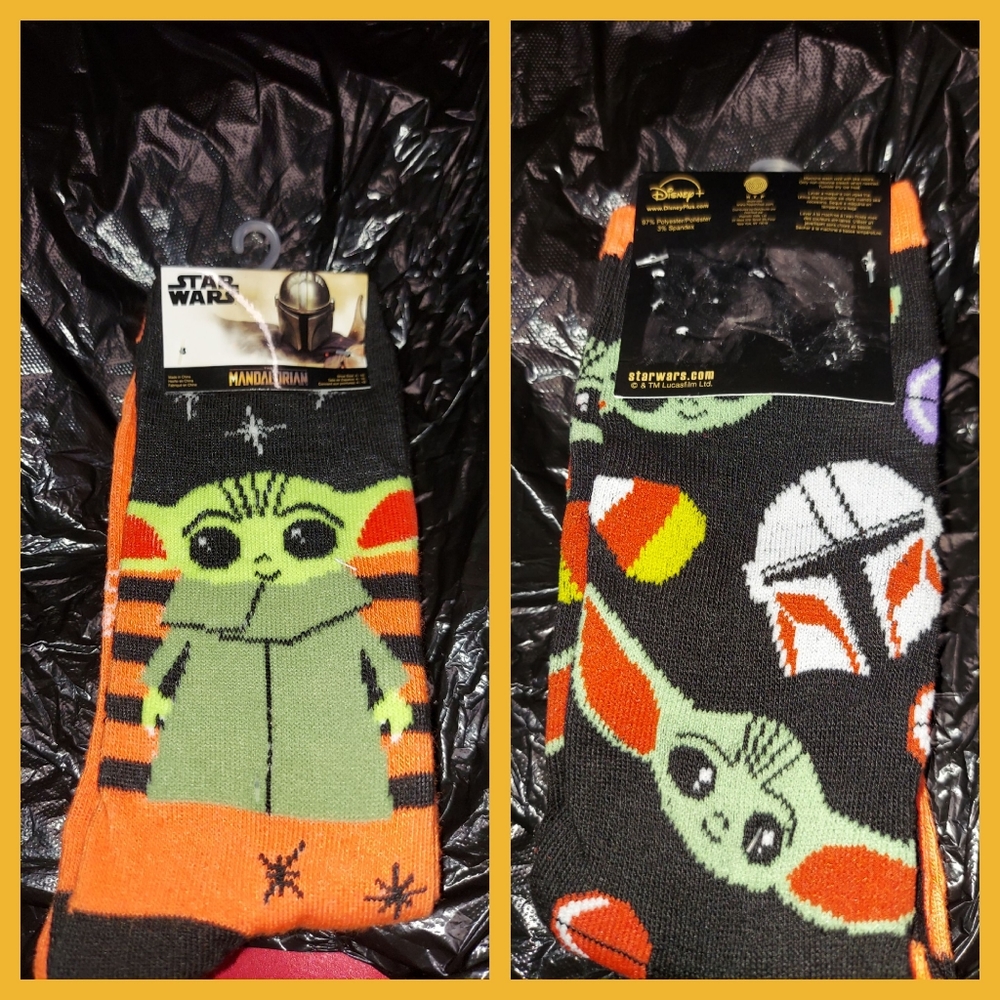 Star Wars Disney Halloween Mandalorian  2pk Socks Unisex